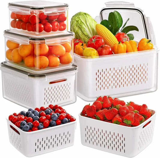 8/12/16 Pack Premium Food Storage Containers - Airtight, Leak-Proof, Microwave, Oven, Freezer and Dishwasher Safe - BPA Free, Stain-Resistant, Easy-Clean Design for Meal Prep and Bento Boxes,Fridge Organizers Stackable Plastic Durable Solid Set Kitchen