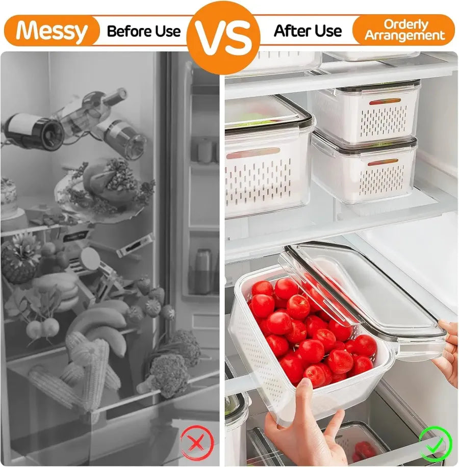 8/12/16 Pack Premium Food Storage Containers - Airtight, Leak-Proof, Microwave, Oven, Freezer and Dishwasher Safe - BPA Free, Stain-Resistant, Easy-Clean Design for Meal Prep and Bento Boxes,Fridge Organizers Stackable Plastic Durable Solid Set Kitchen